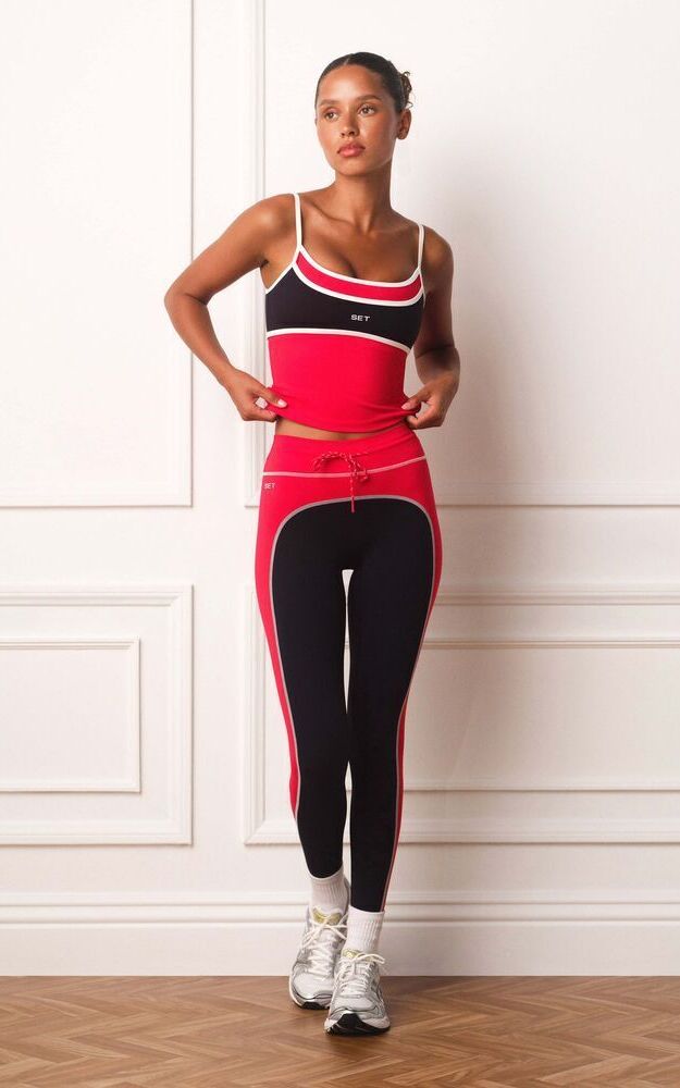 Luxform Lux Varsity Tie Leggings - Rouge
