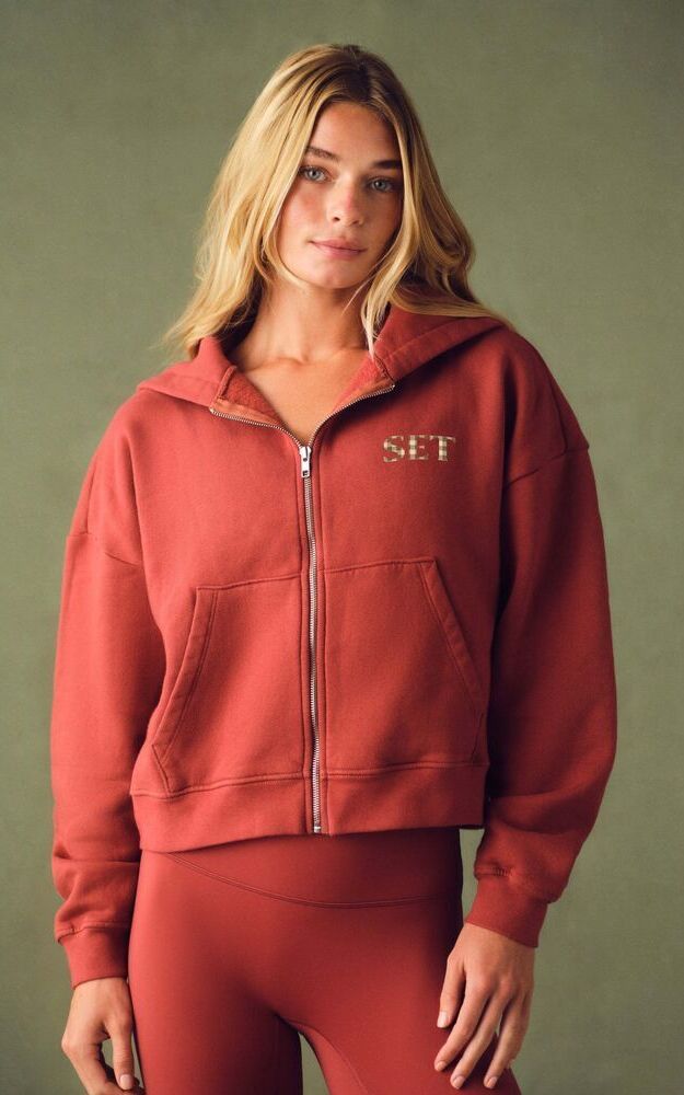Midweight Sweats Staple Funnel Zip Hoodie - Sweet Tea