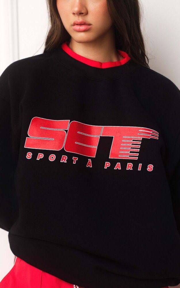Midweight Sweats Staple Set Uniform Layered Crewneck - Rouge(Onyx)
