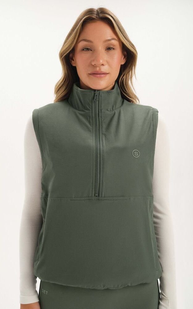 Microfleece/Nylon Duet Reversible Vest - Grotto