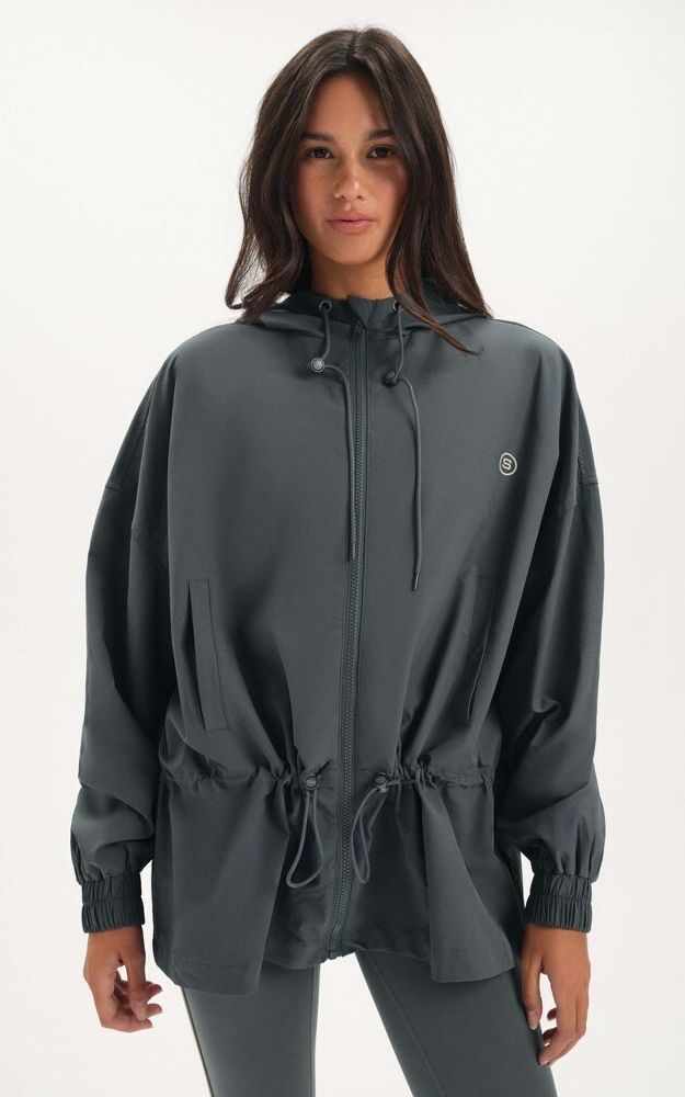 Nylon Track Cinched Windbreaker - Mast