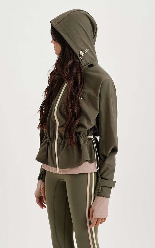 Nylon Duet Cinched Windbreaker - Sedona