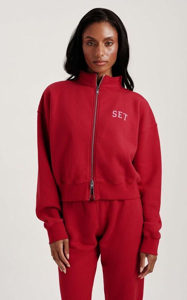 Midweight Sweats Staple Set Funnel Zip - Sonnet