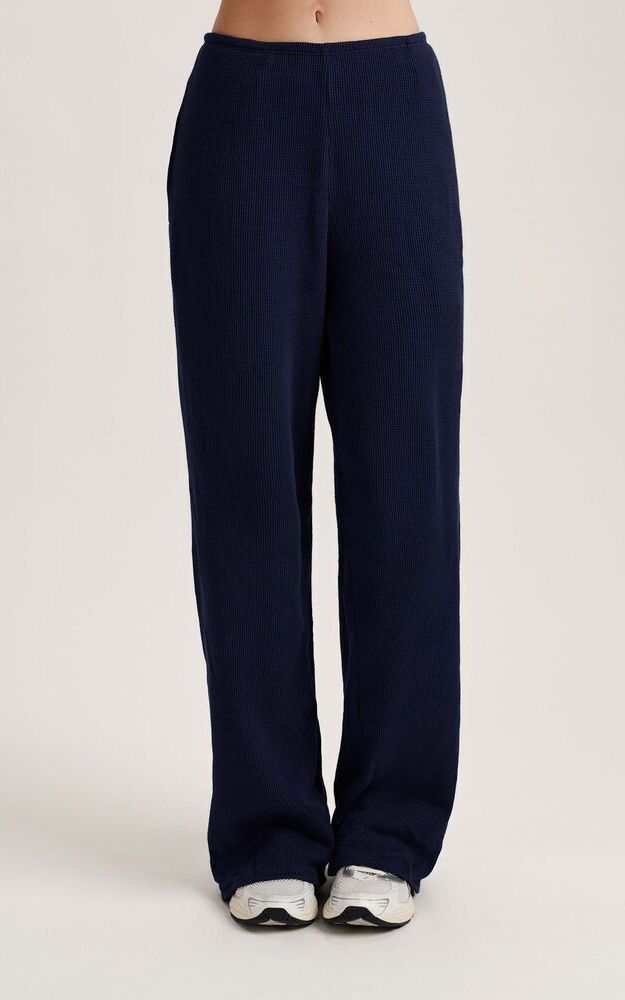 Waffle Lounge Straight Leg Pants - Tether