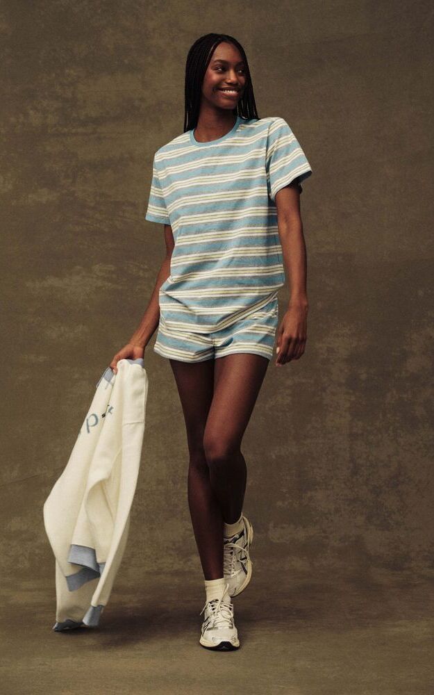 Classic Cotton Daily Stripe Boyfriend Tee - Cassette