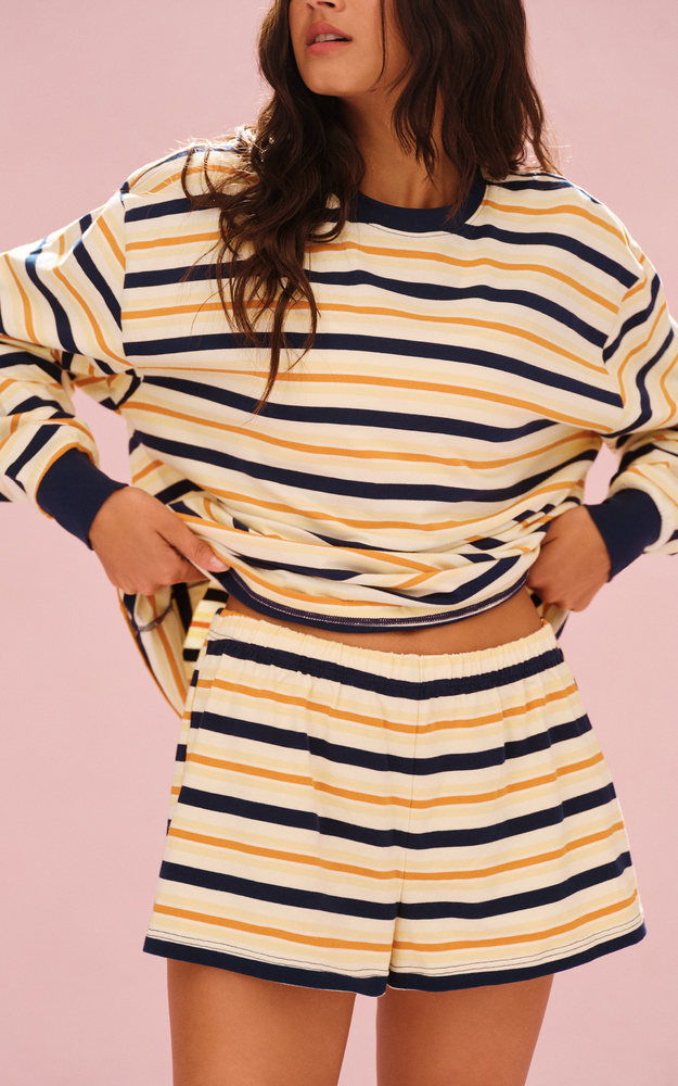 Heavy Cotton Easy Stripe Shorts - Melon