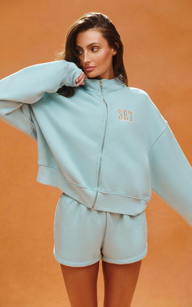 Midweight Sweats Staple Set Resort Funnel Zip - Tropics