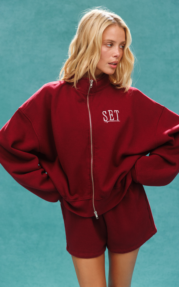 Midweight Sweats Staple Set Resort Funnel Zip - Vista