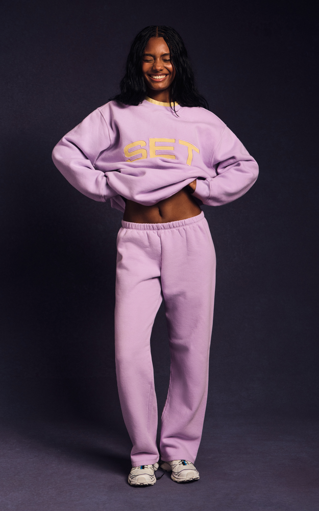 Midweight Sweats Staple Straight Leg Sweatpants - Buttercream
