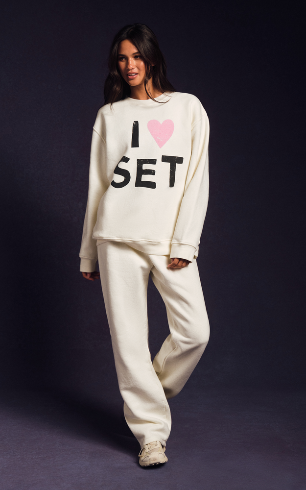 Midweight Sweats Staple Straight Leg Sweatpants - Icing