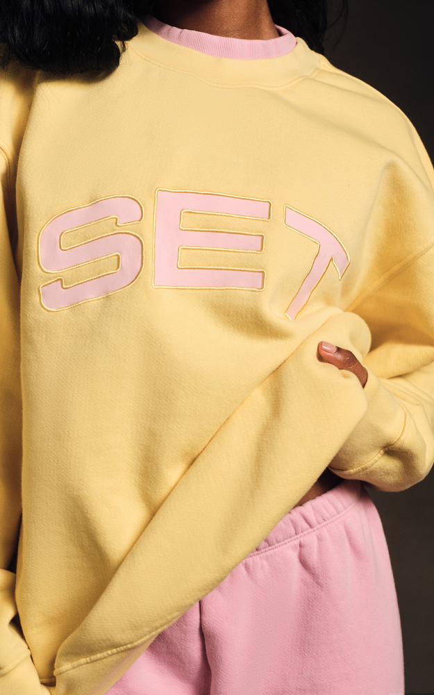 Midweight Sweats Staple Set Layered Crewneck - Taffy - Image 4
