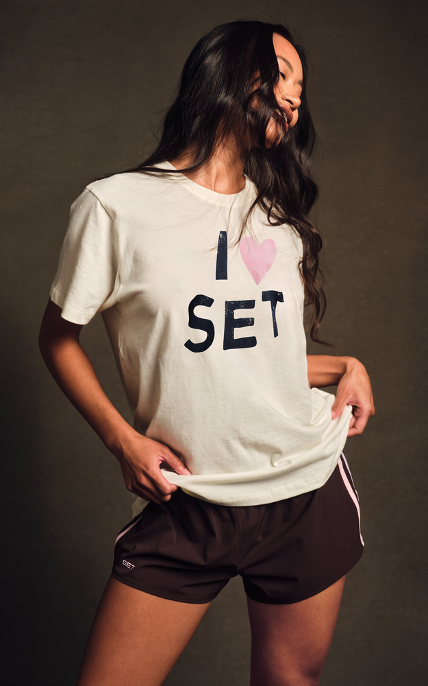 Classic Cotton Daily I Love Set Boyfriend Tee - Icing
