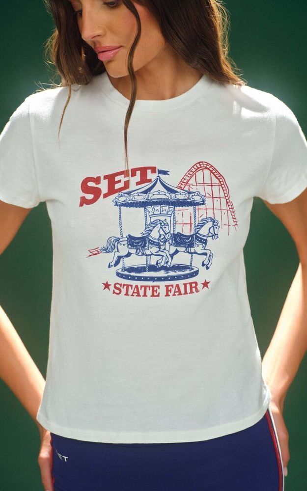 Classic Cotton Daily Staple Carousel Tee - Firework