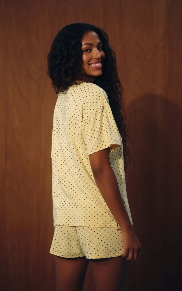 Sleep Jersey Comfort Polka Dot Boxy Tee - Sparkler - Image 3