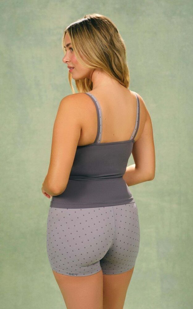 Aeraline Breathe Polka Dot Layered Move Tank - Dot - Image 3