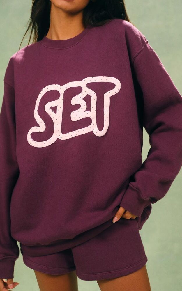 Midweight Sweats Staple Polka Dot Set Crewneck - Speckle