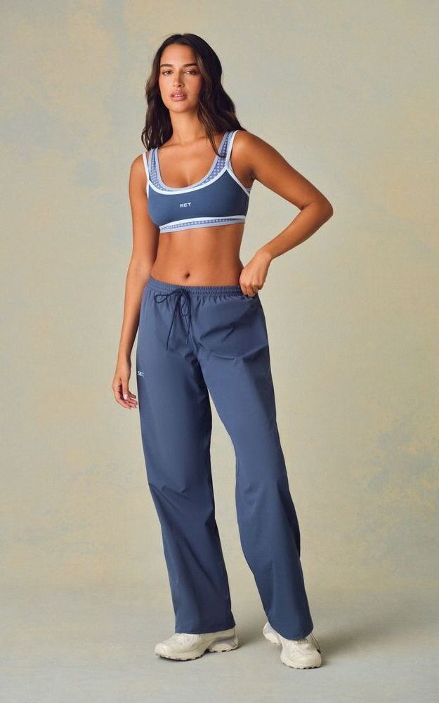 Nylon Track Straight Leg Pants - Hammock