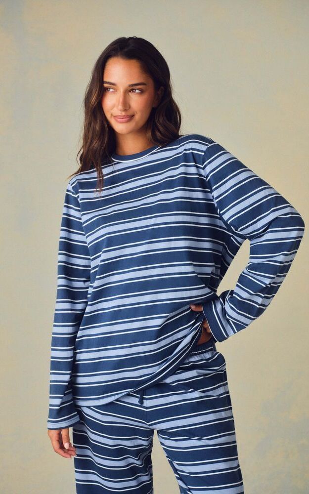 Classic Cotton Daily Stripe Long Sleeve - Hammock