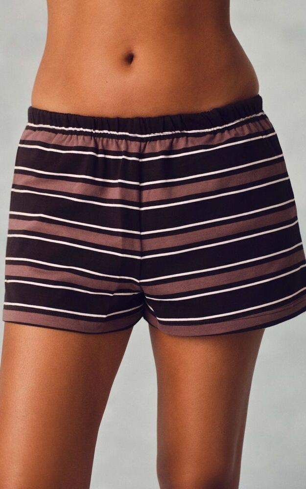 Heavy Cotton Easy Stripe Shorts - Driftwood