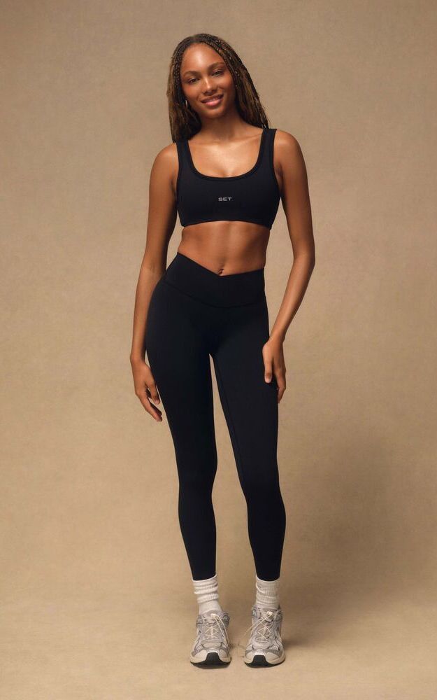 Aeraline Breathe Wrap Leggings - Onyx