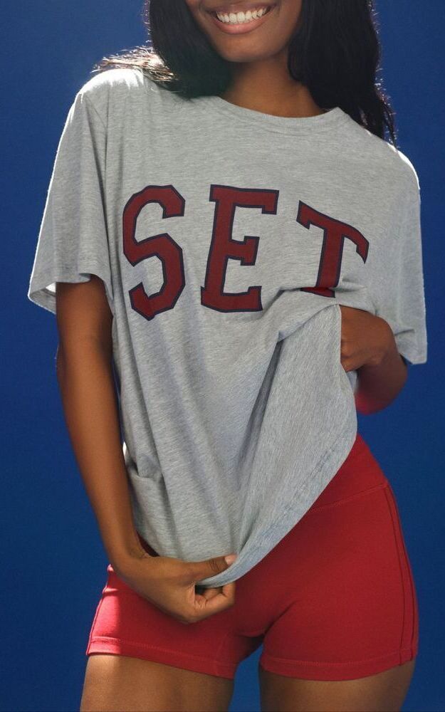 Classic Cotton Daily Set Boyfriend Tee - Fog Heather Grey