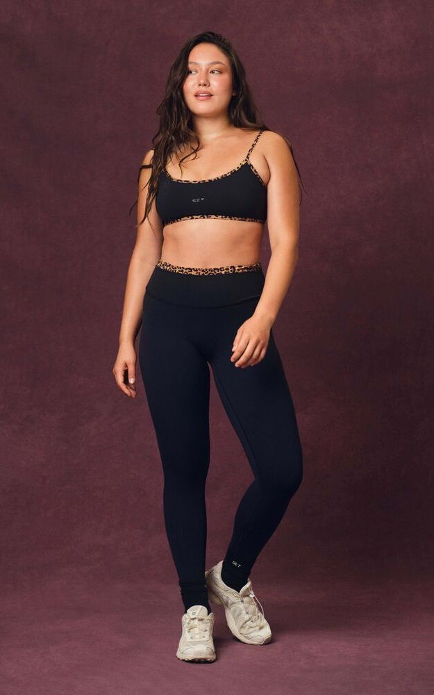 Aeraline Breathe Cheetah Control Leggings - Savannah