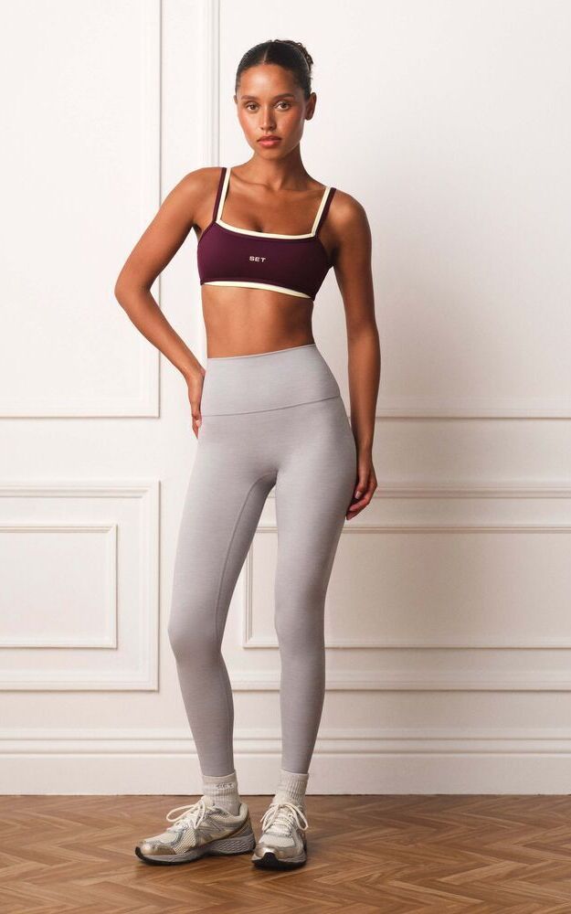 Sportbody Sporty High-Rise Leggings - Beret(Heather Grey)