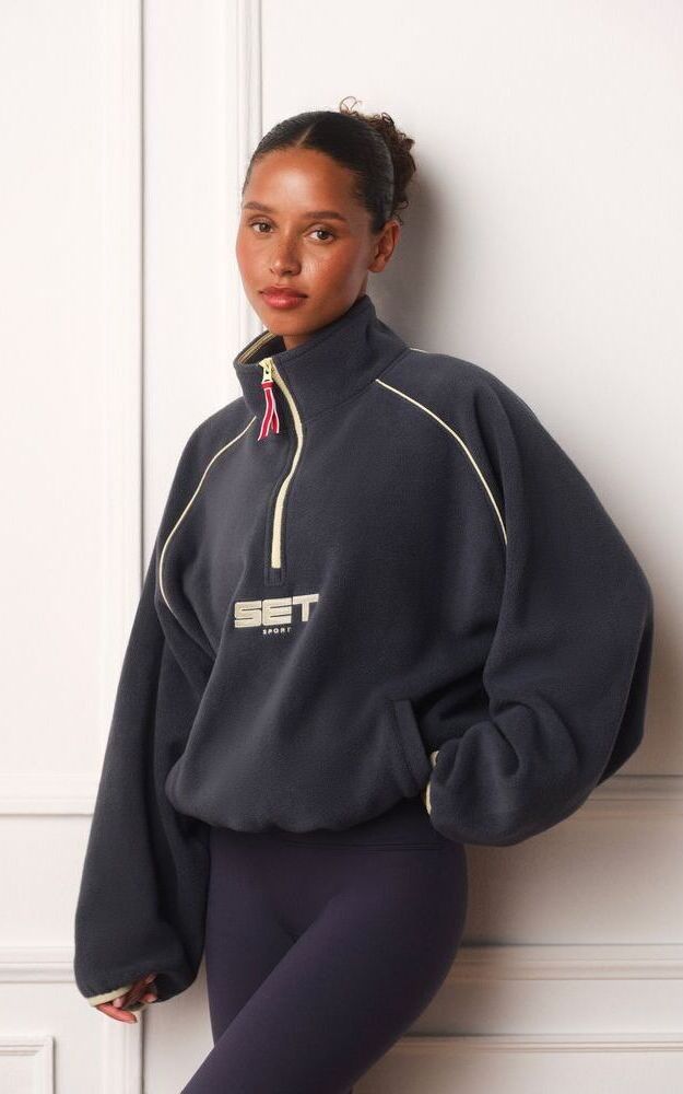 Microfleece/Nylon Uniform Raglan Quarter Zip - Metro