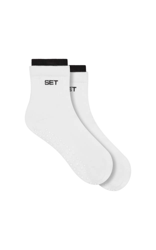 Set Layered Grip Socks - White/Metro