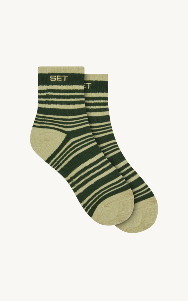 Set Stripe Shorty Socks - Lawn