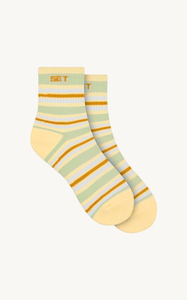 Set Stripe Shorty Socks - Melon