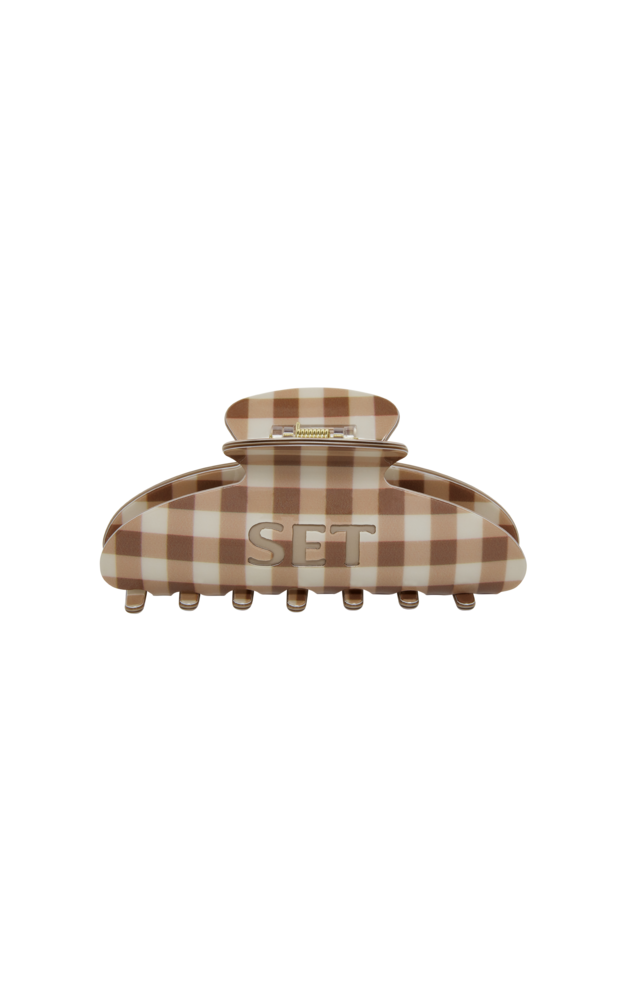 Set Gingham Claw Clip - Sweet Tea