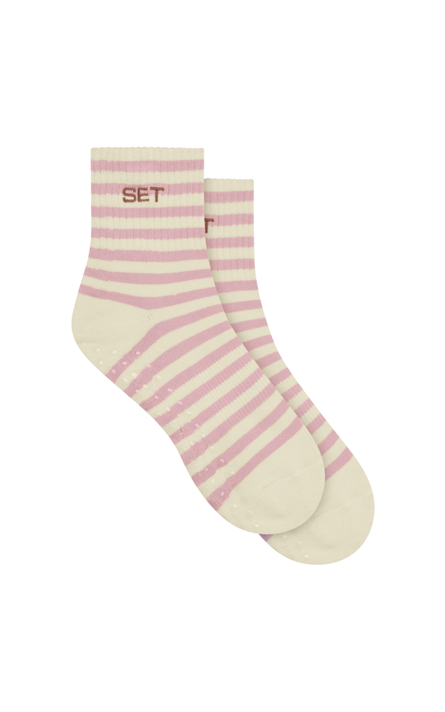 Set Stripe Shorty Grip Sock - Saint-Tropez