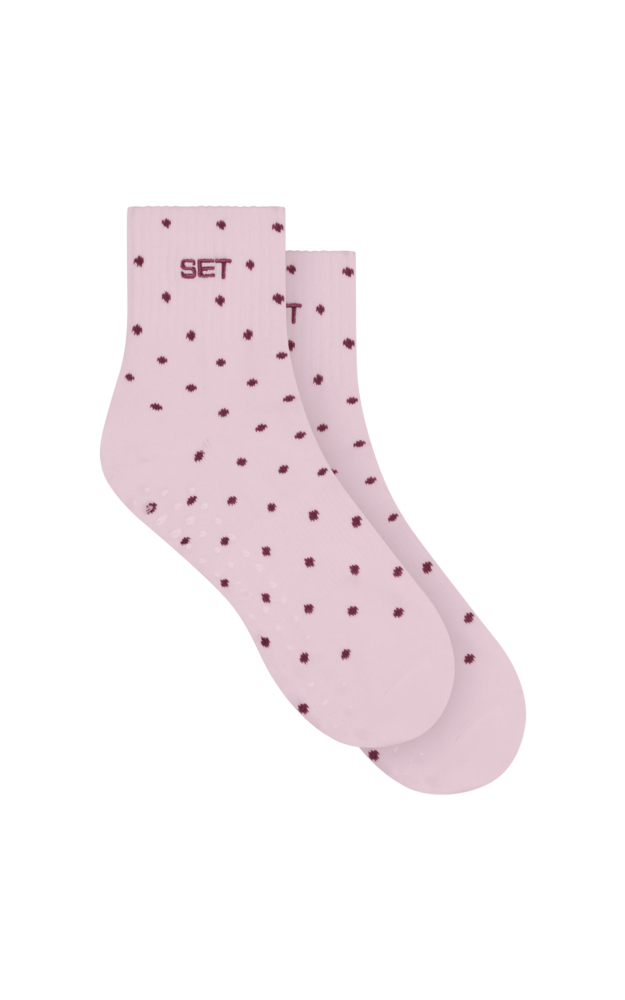 Set Polka Dot Shorty Grip Socks - Speckle