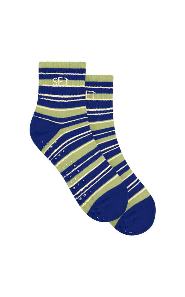 Set Stripe Shorty Grip Socks  - Toucan