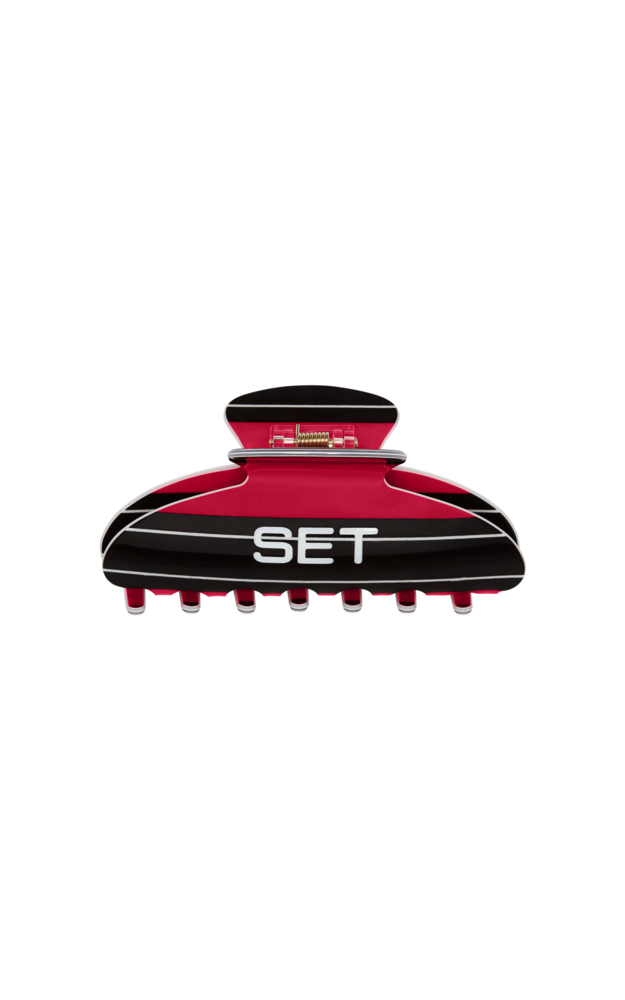 Set Stripe Claw Clip - Rouge