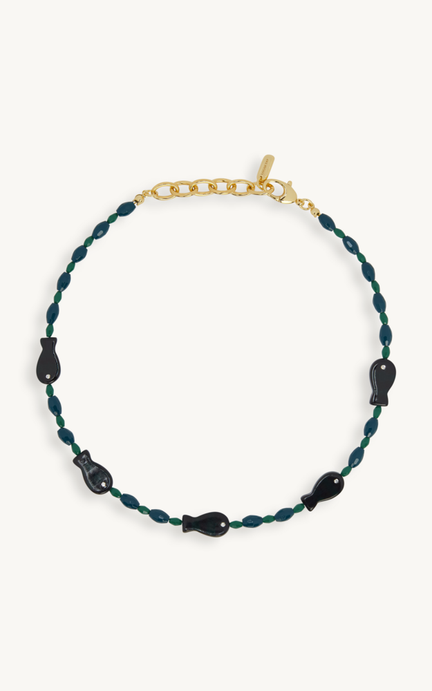 Set X Logan Tay Fish Bead Necklace - Lagoon
