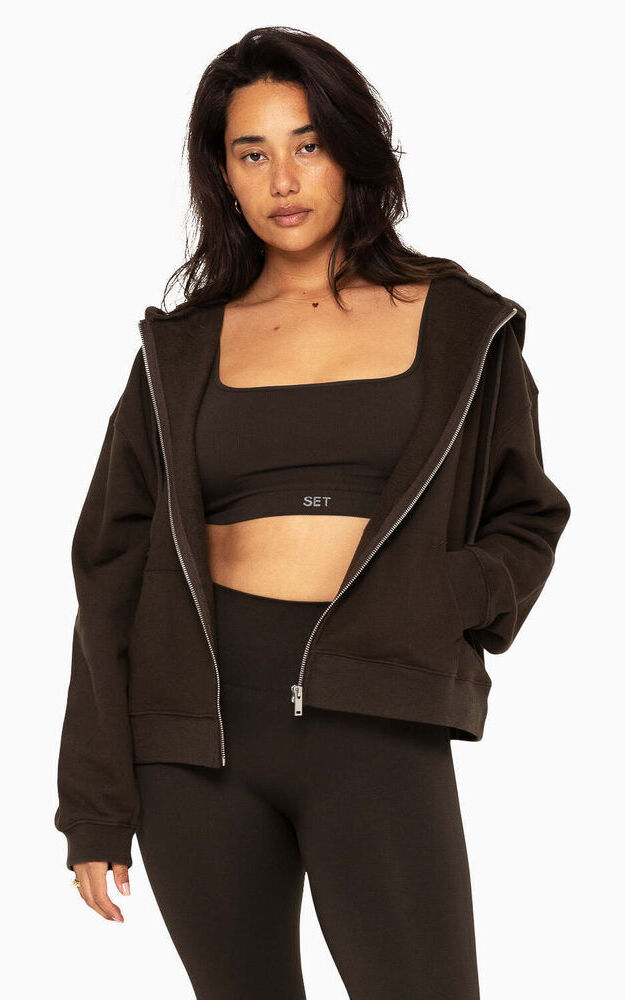 Heavyweight Sweats Zip Hoodie - Espresso - Image 4