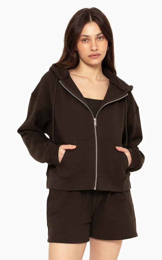 Heavyweight Sweats Zip Hoodie - Espresso