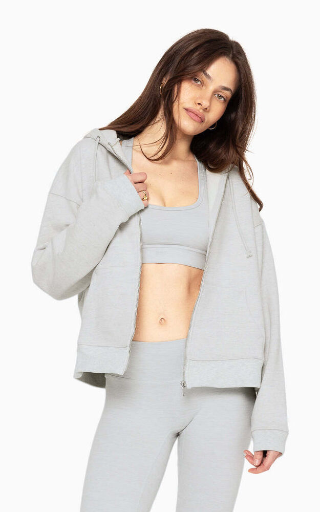 Heavyweight Sweats Zip Hoodie - Heather Grey