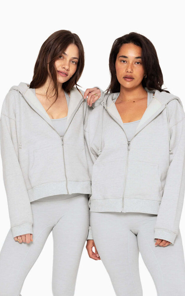 Heavyweight Sweats Zip Hoodie - Heather Grey - Image 6
