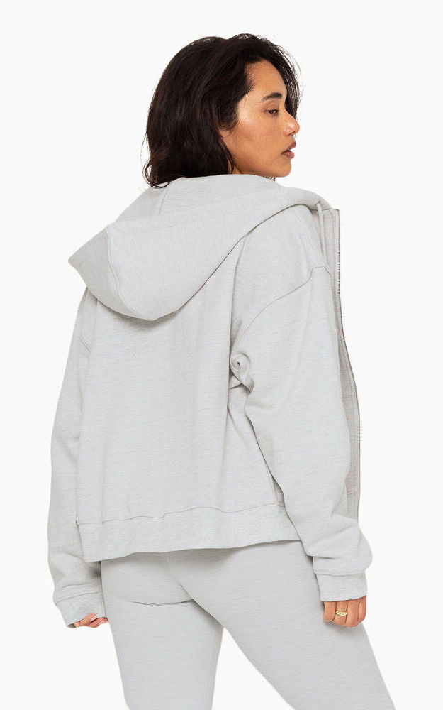 Heavyweight Sweats Zip Hoodie - Heather Grey - Image 5